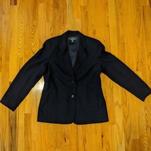 Two Piece Nordstrom Wool Navy Blue Skirt Suit.